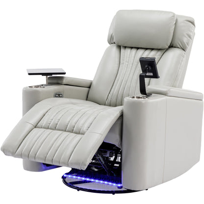 1st Choice Furniture Direct Recliner Chair 1st Choice Modern LED Power Recliner with Storage and Phone Holder