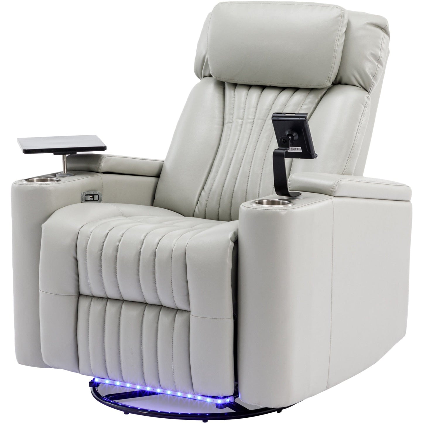 1st Choice Furniture Direct Recliner Chair 1st Choice Modern LED Power Recliner with Storage and Phone Holder