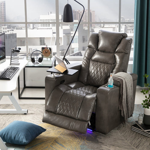 1st Choice Furniture Direct Recliner Chair 1st Choice Power Motion Recliner w/ Arm Storage, USB Port & Cup Holder