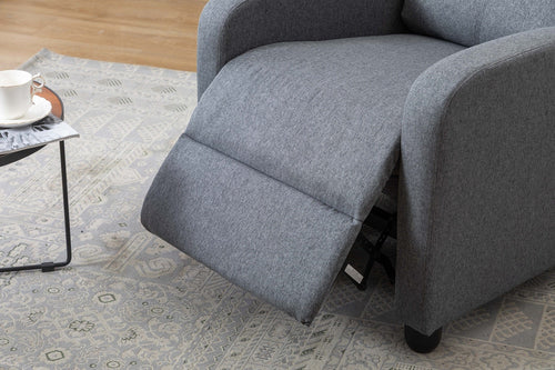 1st Choice Furniture Direct Recliner Chair Classic Relaxing Push Recliner Chair with Heat & Massage in Grey Finish