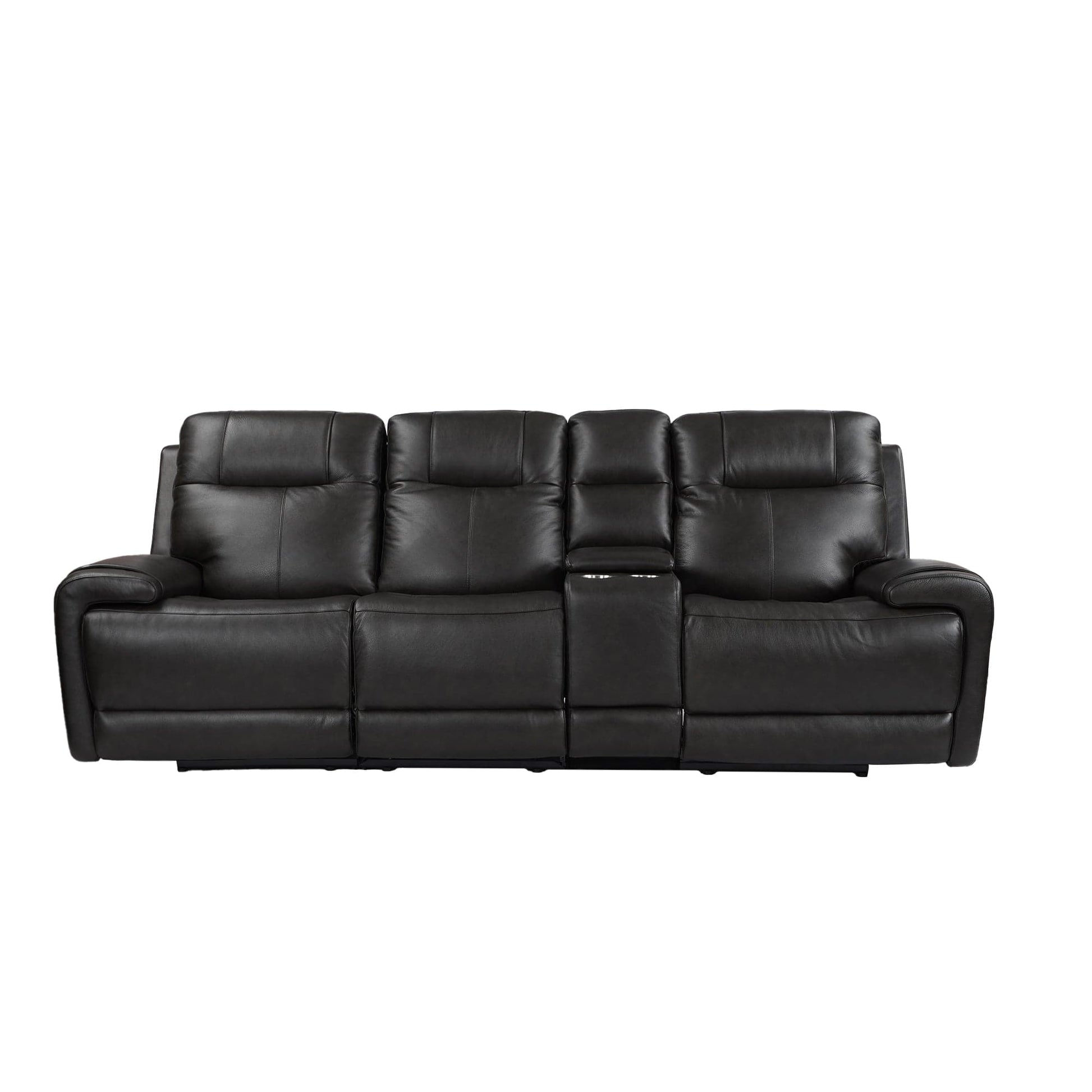 1st Choice Furniture Direct Reclining Sofa 1st Choice Premium Leather Triple Power Sofa w/USB Port & Lumbar Support