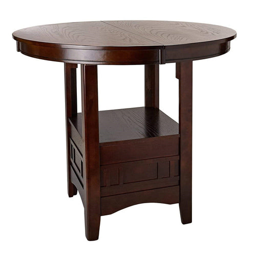 1st Choice Furniture Direct Round Dining Tables 1st Choice Modern 5pc Counter height  Dining Set in Dark Brown Finish