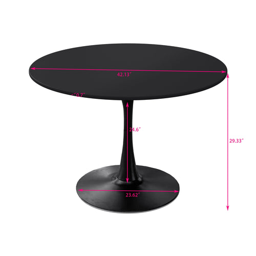 1st Choice Furniture Direct Round Dining Tables 1st Choice Modern Leisure Round Table with Metal Base in Black Finish