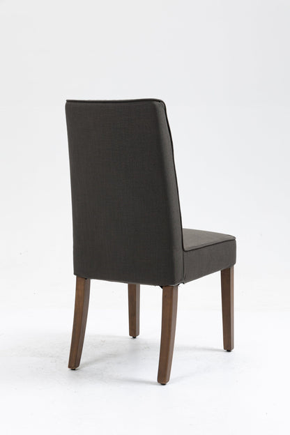 1st Choice Furniture Direct Seating 1st Choice 2 PCS Gray Linen Parsons Chairs with Removable Covers