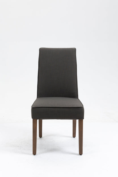 1st Choice Furniture Direct Seating 1st Choice 2 PCS Gray Linen Parsons Chairs with Removable Covers