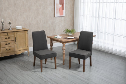 1st Choice Furniture Direct Seating 1st Choice 2 PCS Gray Linen Parsons Chairs with Removable Covers