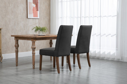 1st Choice Furniture Direct Seating 1st Choice 2 PCS Gray Linen Parsons Chairs with Removable Covers