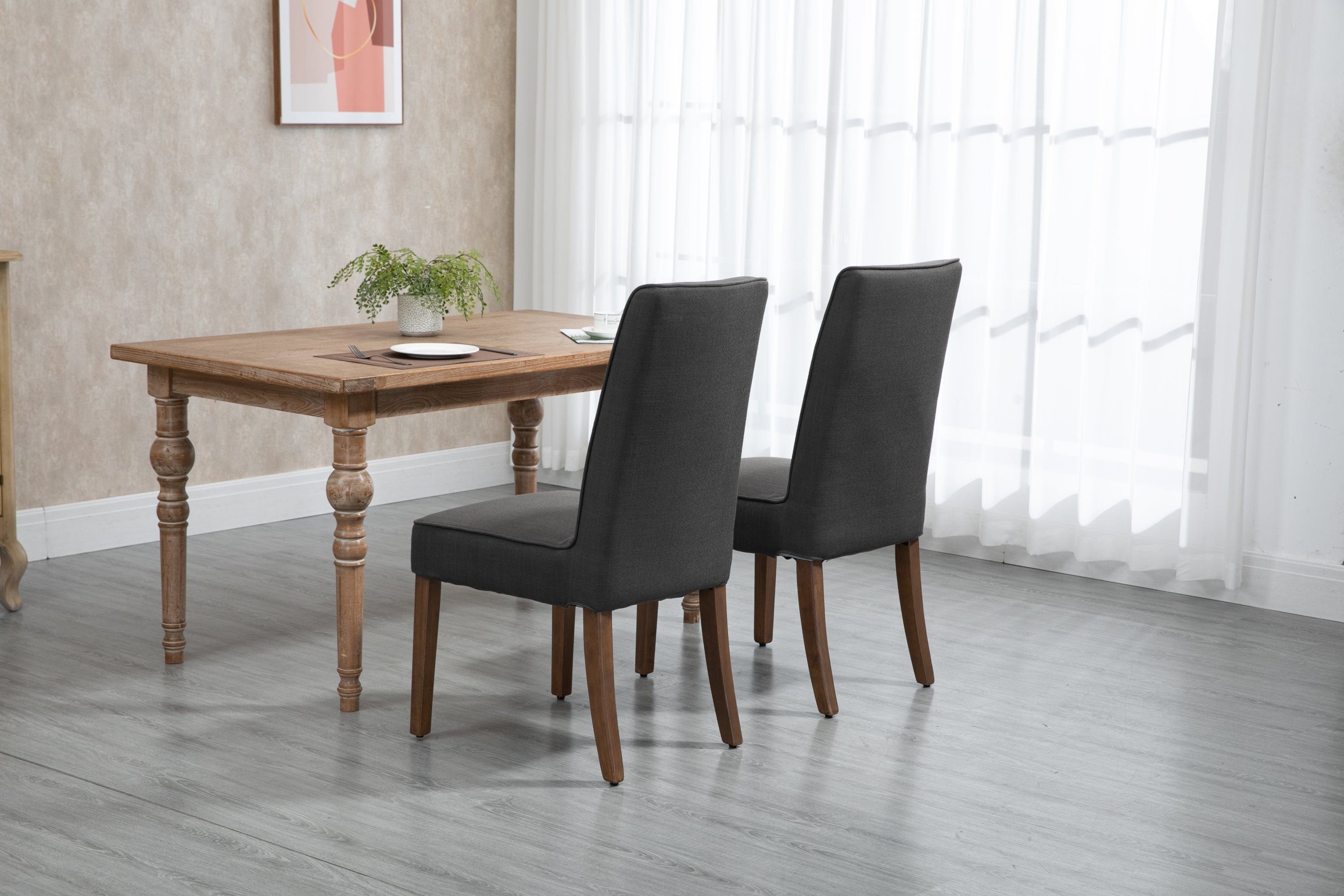 Gray parsons best sale linen chair