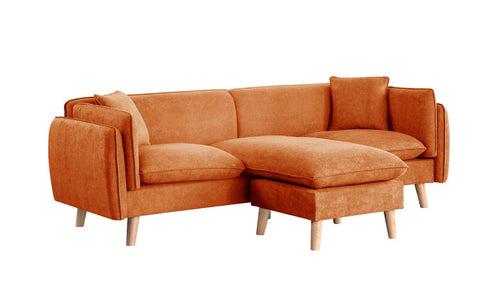 1st Choice Furniture Direct Sectional Sofa 1st Choice Modern Orange Fabric Sectional Sofa with Chaise