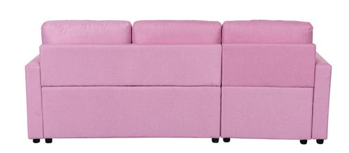 1st Choice Furniture Direct Sectional Sofa 1st Choice Paisley Pink Linen Reversible Sleeper Sofa with Chaise
