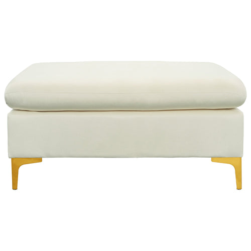 1st Choice Furniture Direct Sectional Sofa & Ottoman 1st Choice Cream White Sectional Sofa Set with Ottoman and Pillows