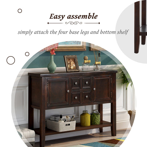 1st Choice Furniture Direct Sideboard 1st Choice Espresso Buffet Sideboard with Bottom Shelf