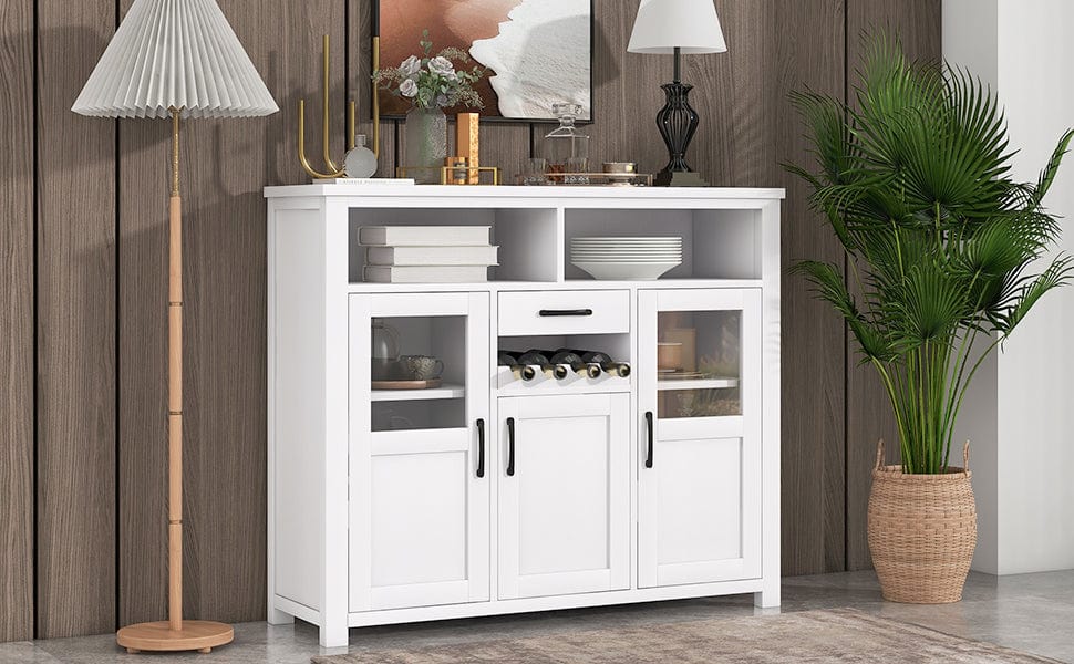 1st Choice Furniture Direct Sideboard 1st Choice Retro Sideboard with Wine Rack and Adjustable Shelves