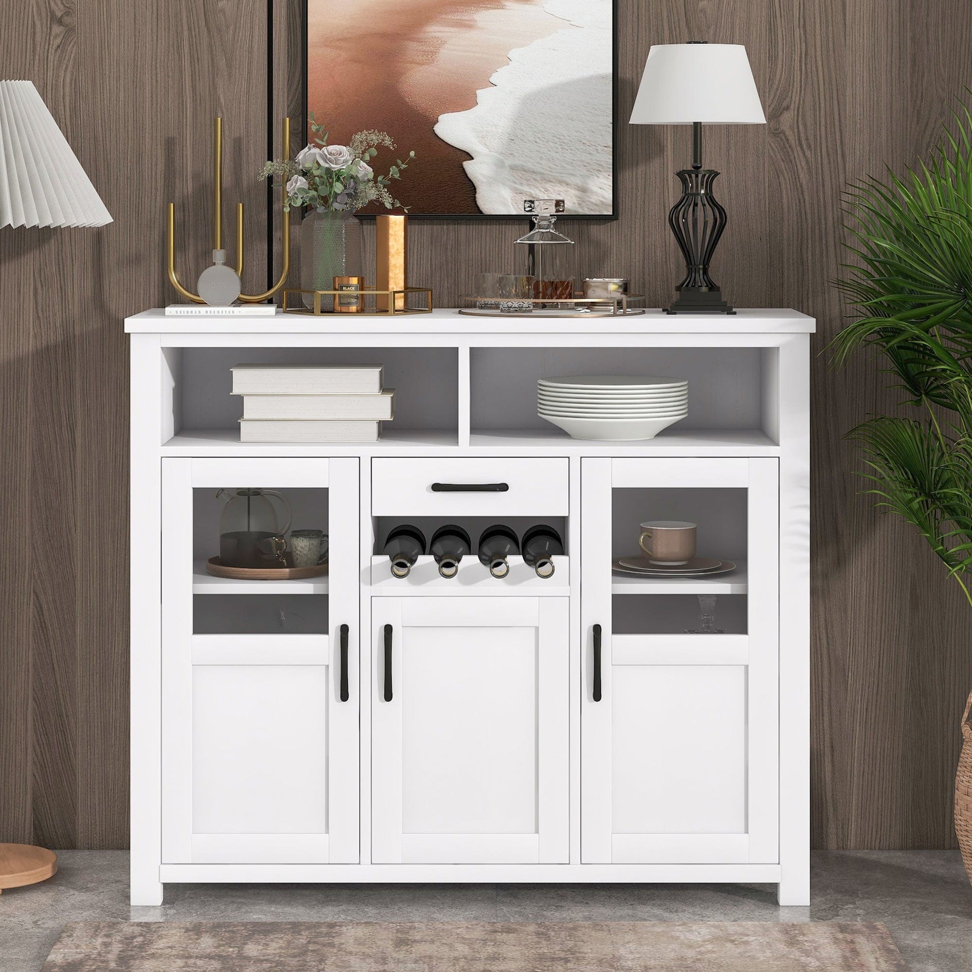 1st Choice Furniture Direct Sideboard 1st Choice Retro Sideboard with Wine Rack and Adjustable Shelves