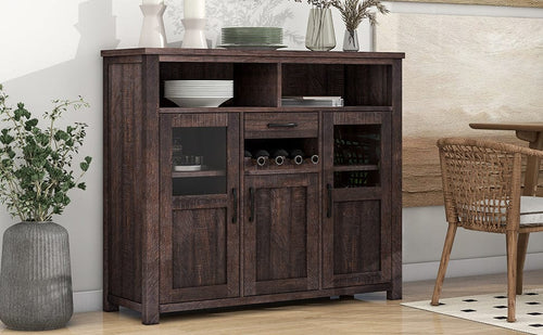 1st Choice Furniture Direct Sideboard 1st Choice Vintage Style Espresso Sideboard with Wine Rack and Drawer