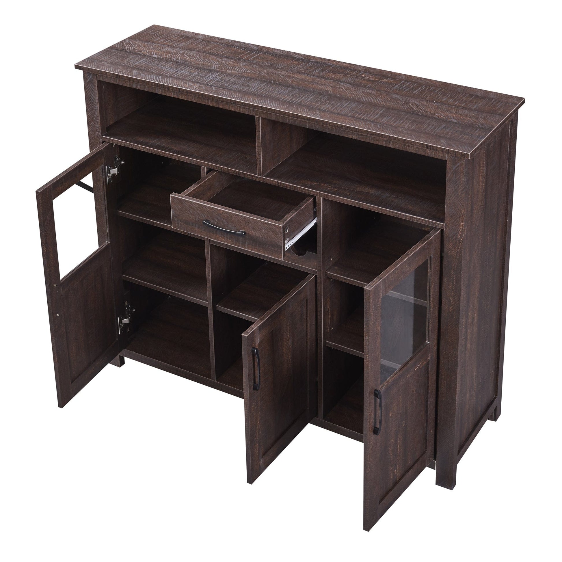 1st Choice Furniture Direct Sideboard 1st Choice Vintage Style Espresso Sideboard with Wine Rack and Drawer