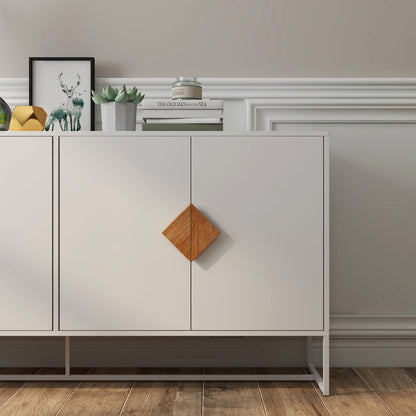 1st Choice Furniture Direct Sideboard 1st Choice White Double Storage Solid Wood Sideboard with 4 Doors