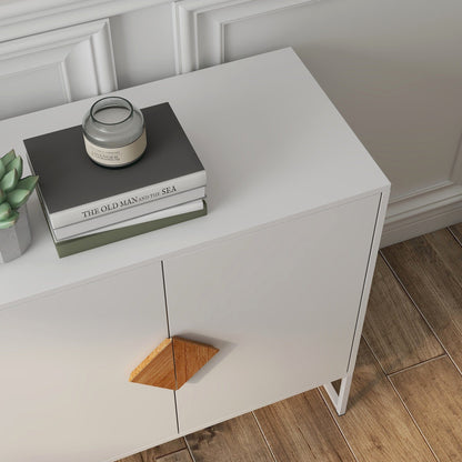 1st Choice Furniture Direct Sideboard 1st Choice White Double Storage Solid Wood Sideboard with 4 Doors