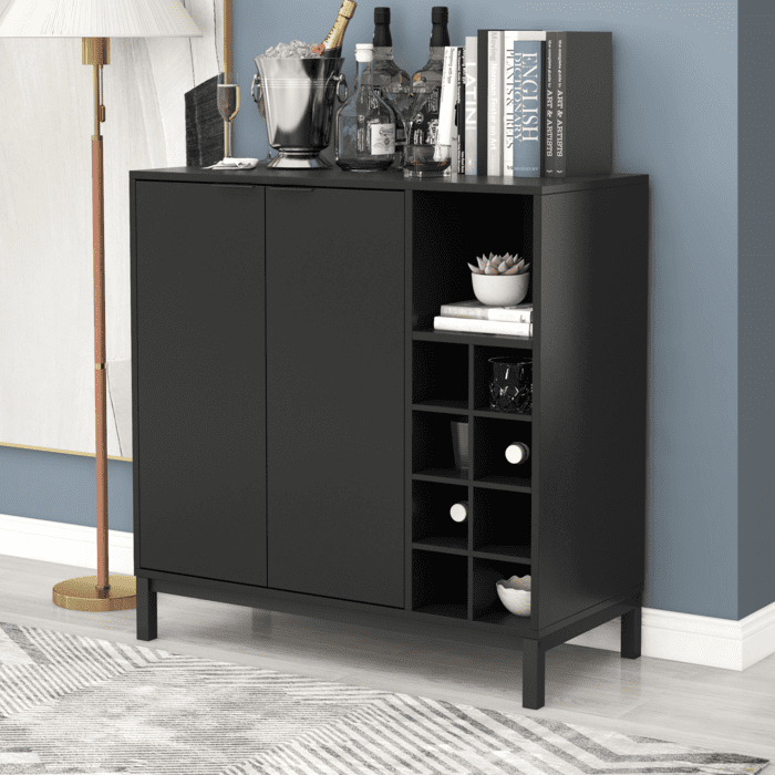 1st Choice Furniture Direct sideboards and Buffets 1st Choice Sideboards & Buffets Cabinet Wine Racks Server in Black