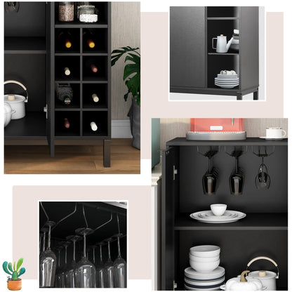 1st Choice Furniture Direct sideboards and Buffets 1st Choice Sideboards & Buffets Cabinet Wine Racks Server in Black