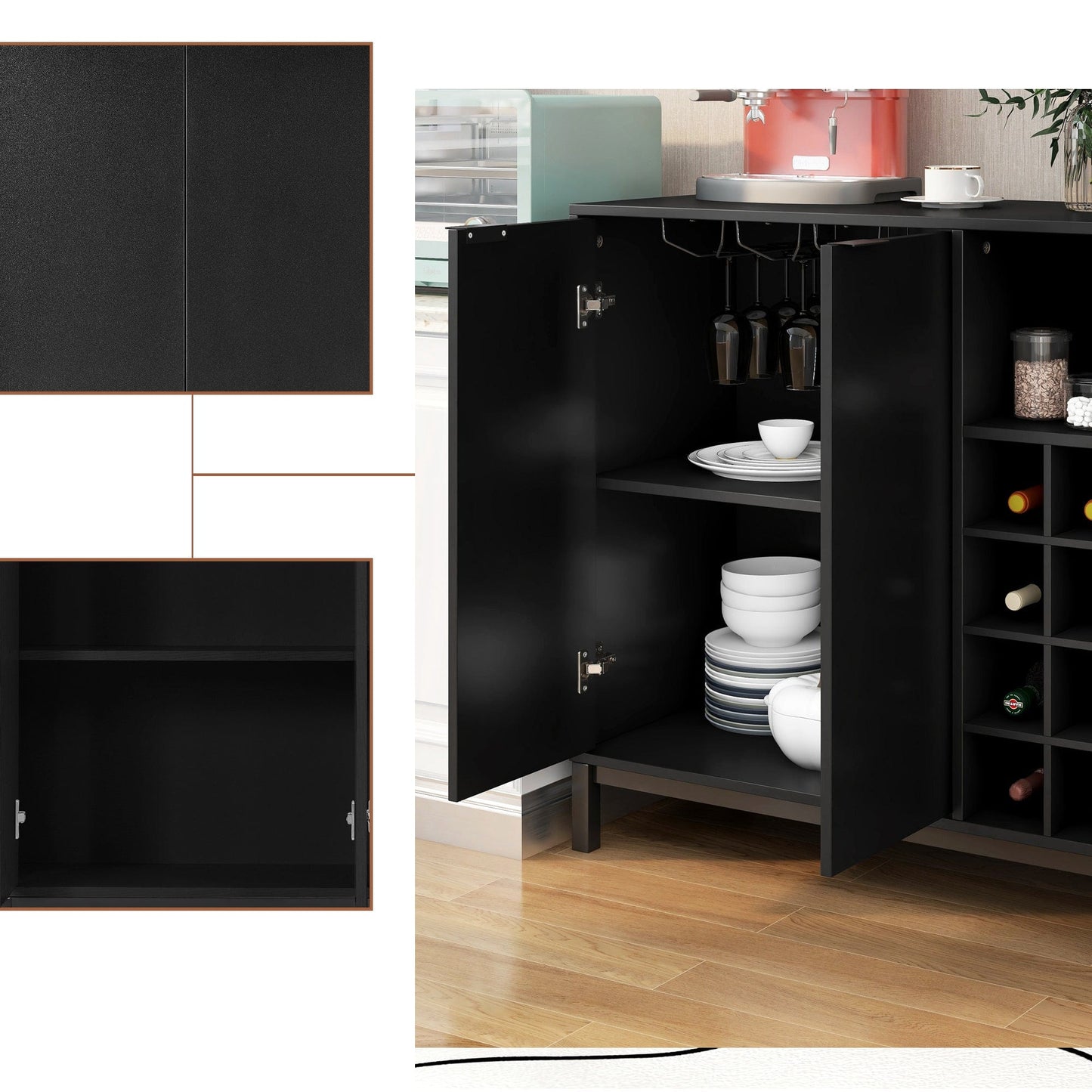 1st Choice Furniture Direct sideboards and Buffets 1st Choice Sideboards & Buffets Cabinet Wine Racks Server in Black