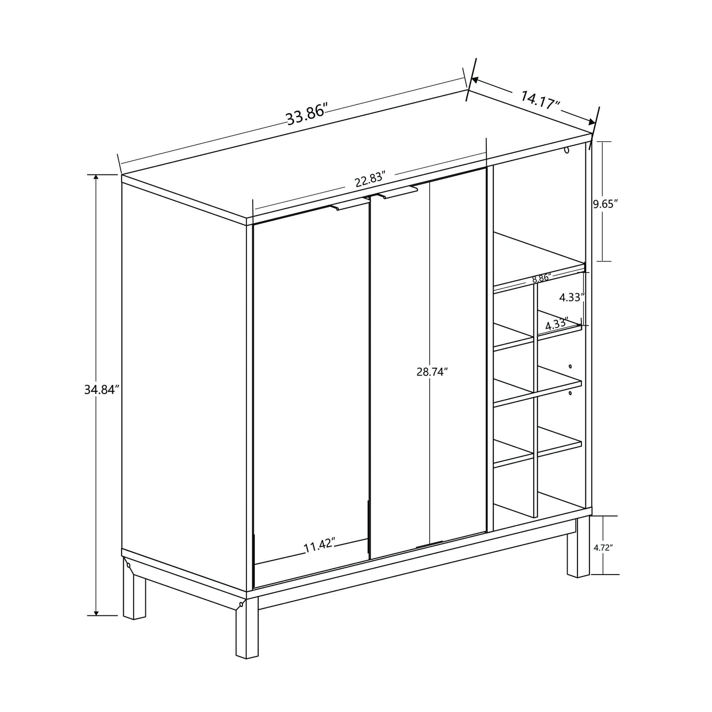 1st Choice Furniture Direct sideboards and Buffets 1st Choice Sideboards & Buffets Cabinet Wine Racks Server in Black