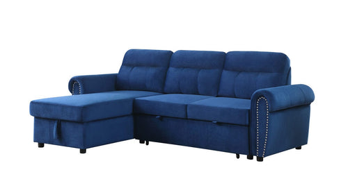 1st Choice Furniture Direct Sleeper Sofa 1st Choice Ashton Blue Velvet Reversible Sleeper Sofa Sectional