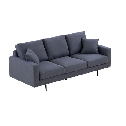 1st Choice Furniture Direct Sofa 1s Choice Contemporary Grey Three-Seat Sofa with Two Pillows