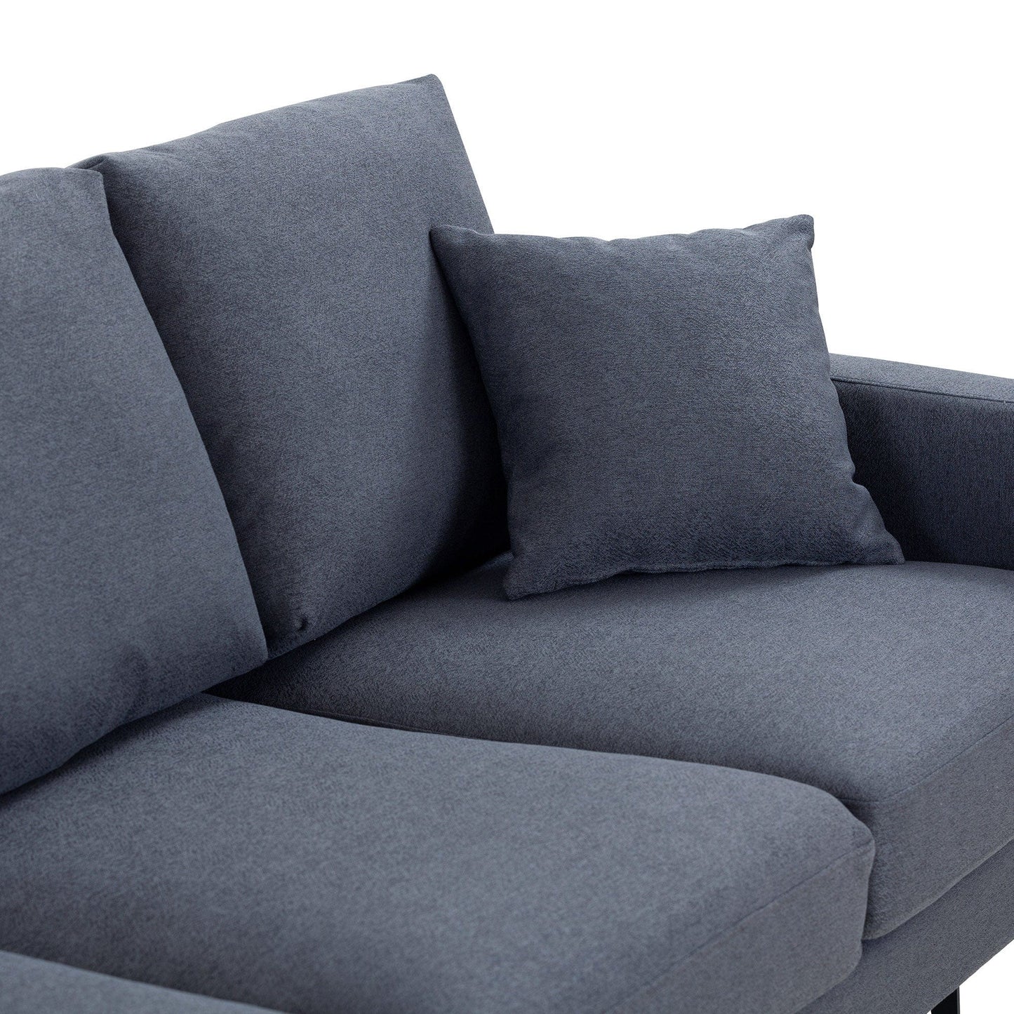 1st Choice Furniture Direct Sofa 1s Choice Contemporary Grey Three-Seat Sofa with Two Pillows