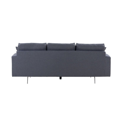 1st Choice Furniture Direct Sofa 1s Choice Contemporary Grey Three-Seat Sofa with Two Pillows