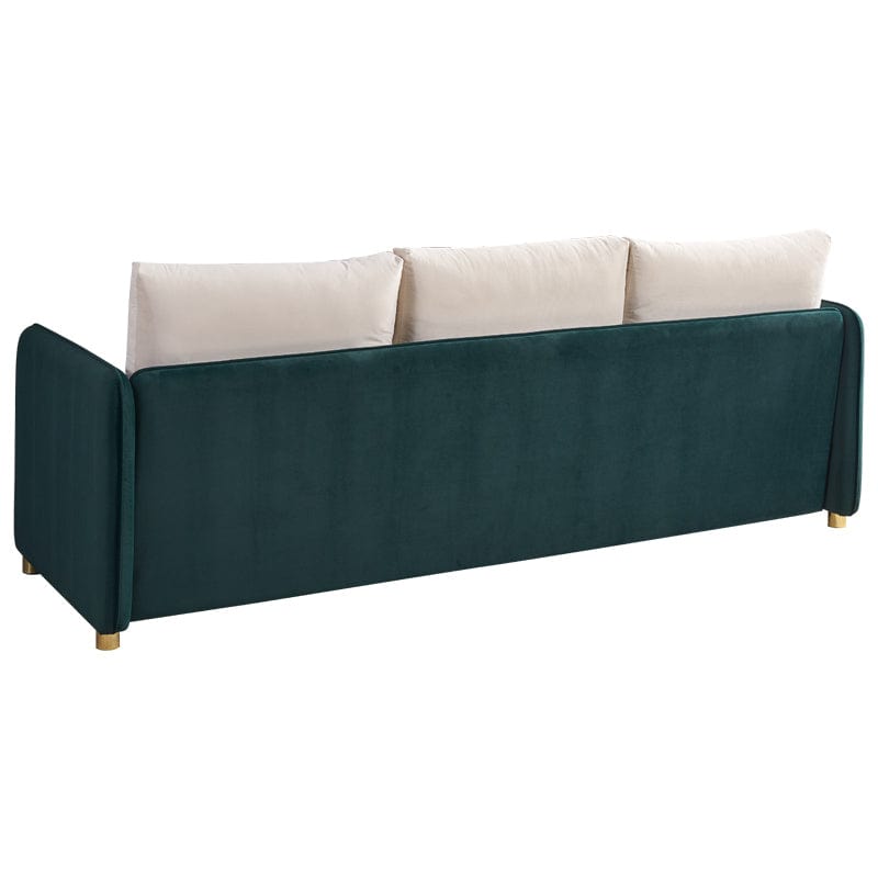 1st Choice Furniture Direct Sofa 1st Choice Contemporary Beige and Green Velvet Sofa