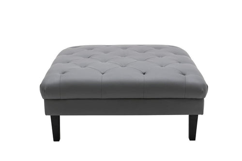 1st Choice Furniture Direct Sofa 1st Choice Gray Tufted Sofa and Ottoman with Accent Pillows