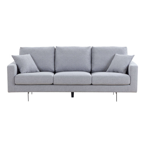 1st Choice Furniture Direct Sofa 1st Choice Modern Three Seat Sofa Couch in Light Grey with Pillow