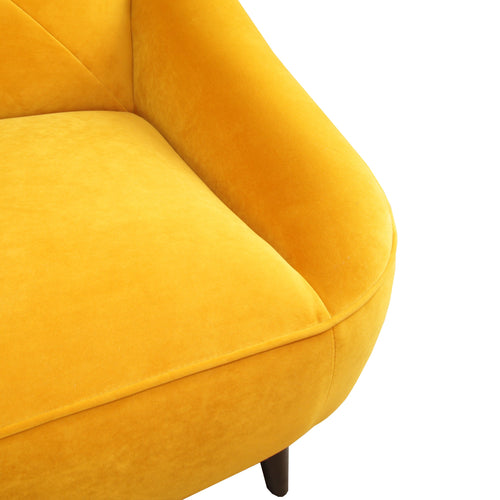 1st Choice Furniture Direct Sofa 1st Choice Modern Trend-Setting Velvet Sofa in Maize Yellow Finish