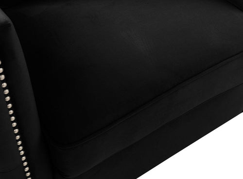 1st Choice Furniture Direct Sofa & Loveseat 1st Choice Modern Black Velvet Sofa and Loveseat Living Room Set