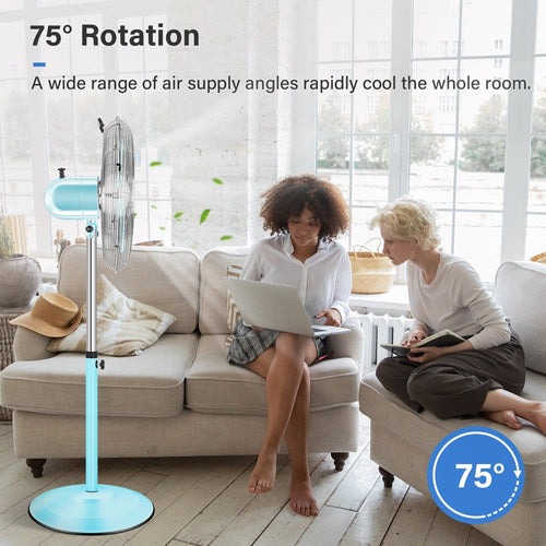 1st Choice Furniture Direct Stand Fan 1st Choice Heavy Duty Green Metal Stand Fan with Adjustable Height