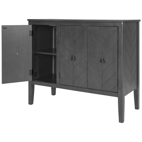 1st Choice Furniture Direct Storage Cabinet 1st Choice Adjustable Accent Shelf Wooden Cabinet in Antique Gray