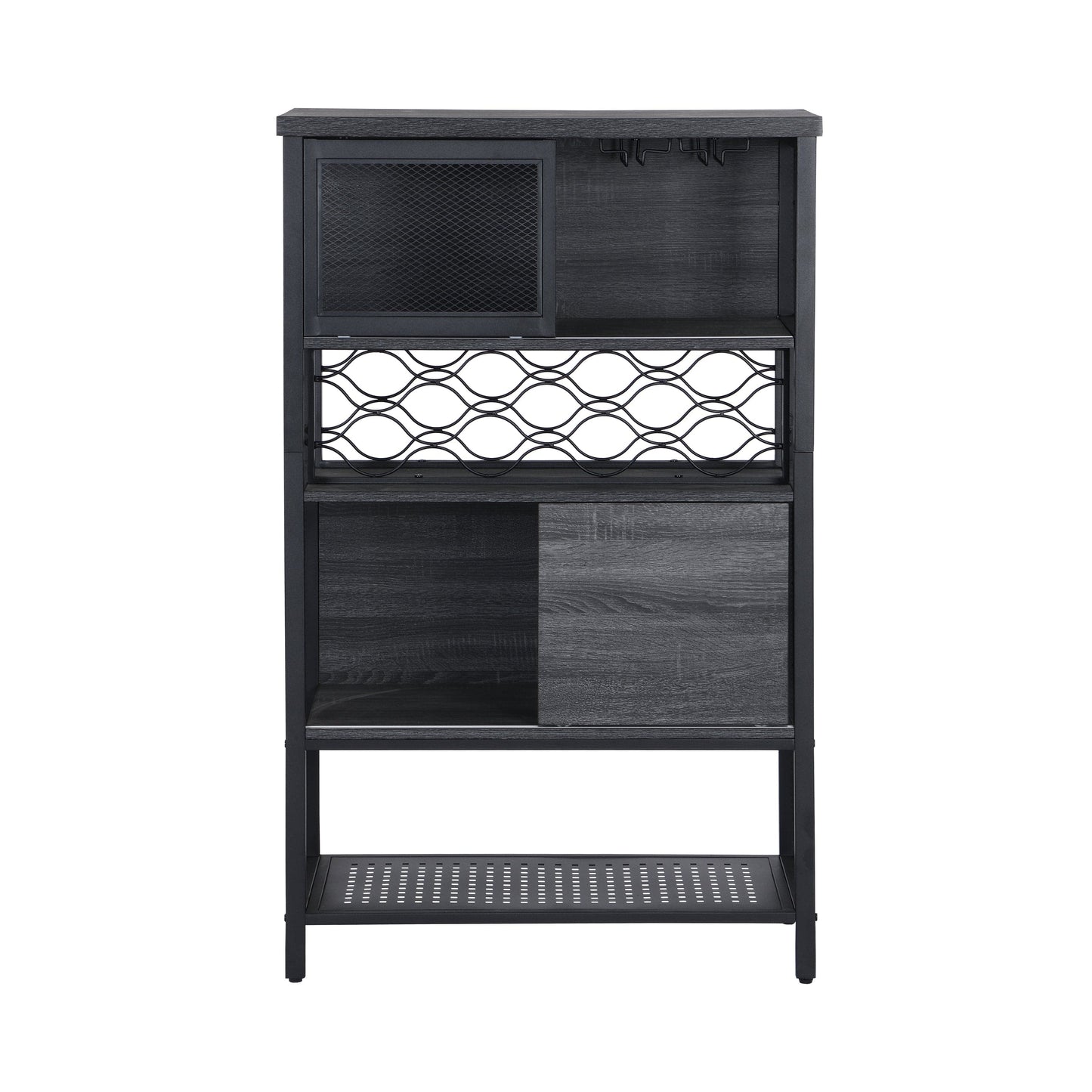 1st Choice Furniture Direct Storage Cabinet 1st Choice Elegant Metal Wood Bar Cabinet with Wine Rack and Holder