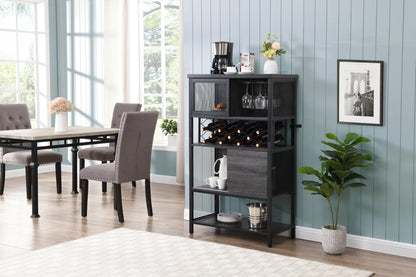 1st Choice Furniture Direct Storage Cabinet 1st Choice Elegant Metal Wood Bar Cabinet with Wine Rack and Holder