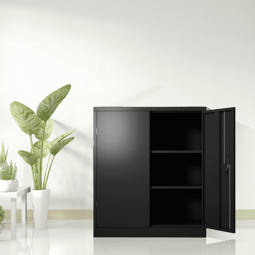 1st Choice Furniture Direct Storage Cabinet 1st Choice Metal Storage Cabinet with Lock, 2 Doors and 2 Shelves