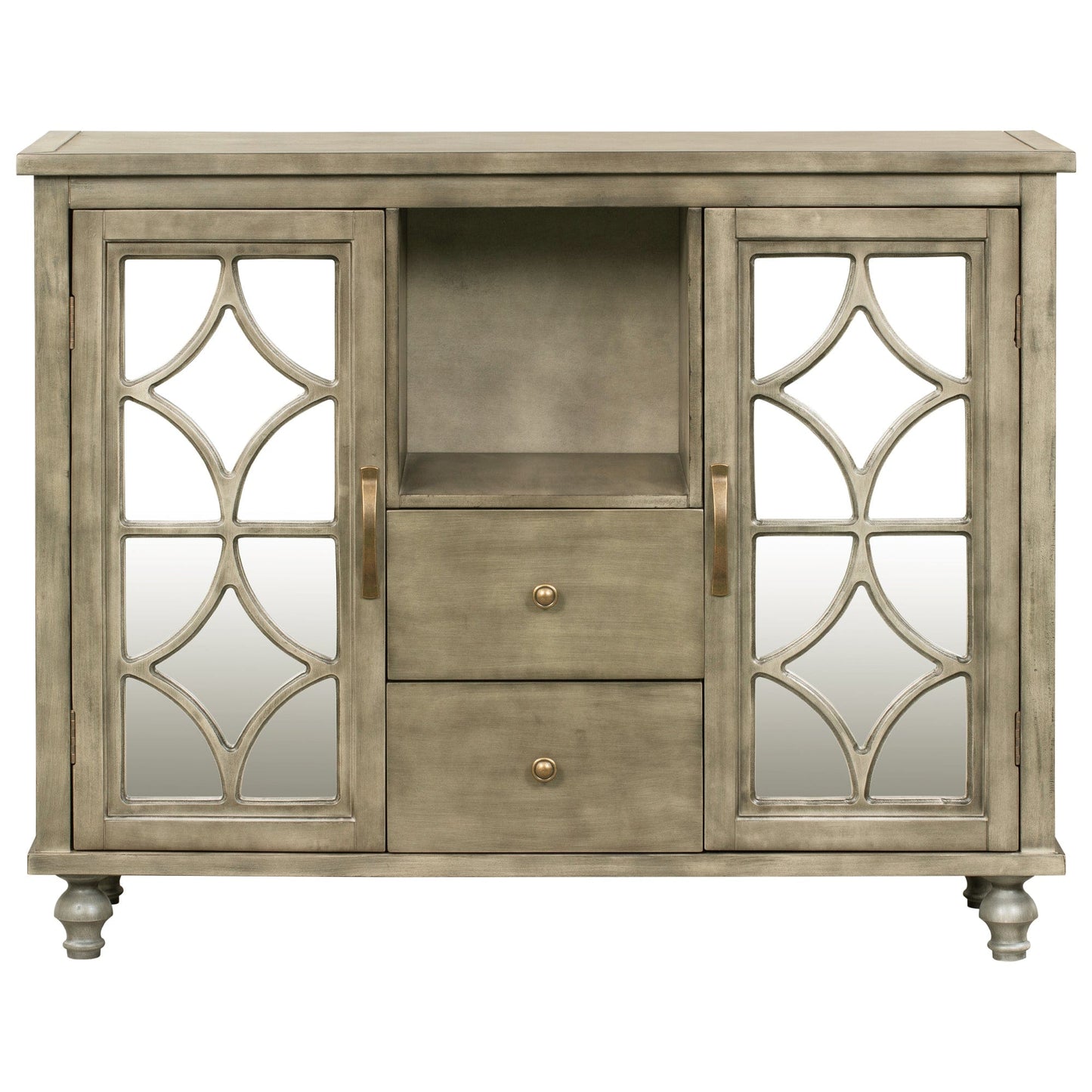 1st Choice Furniture Direct Storage Cabinet 1st Choice Modern Accent Wooden Cabinet in Antique Dark Grey Finish