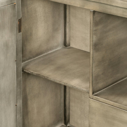 1st Choice Furniture Direct Storage Cabinet 1st Choice Modern Accent Wooden Cabinet in Antique Dark Grey Finish