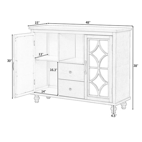 1st Choice Furniture Direct Storage Cabinet 1st Choice Modern Accent Wooden Cabinet in Antique Dark Grey Finish