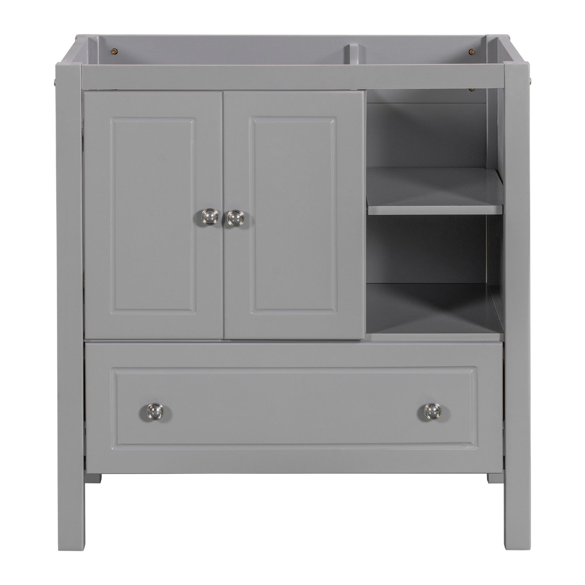 1st Choice Furniture Direct Storage Cabinet 1st Choice Modern Bathroom Cabinet in Grey Finish (Vanity Base Only)