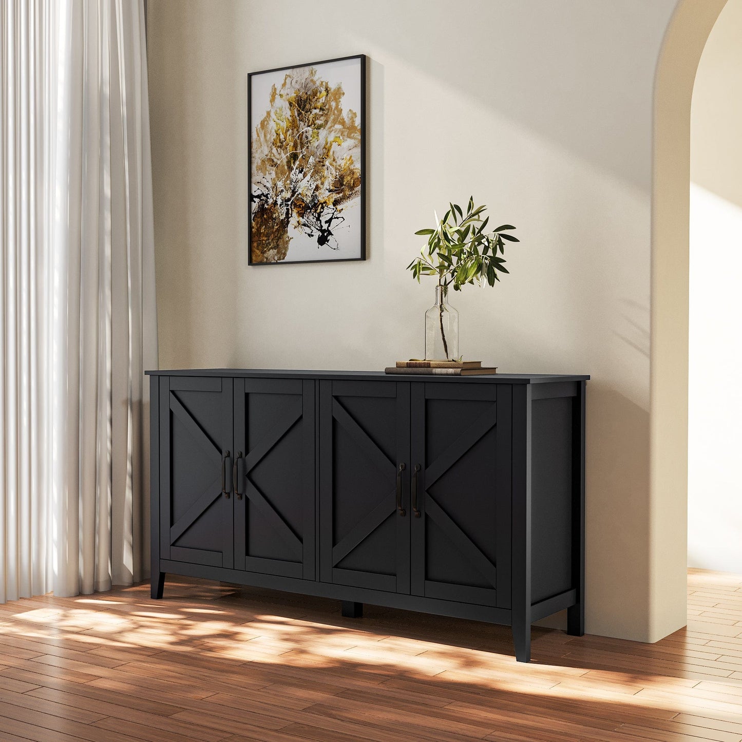 1st Choice Furniture Direct Storage Cabinet 1st Choice Sideboard Storage Cabinet with 4 Doors & Shelves
