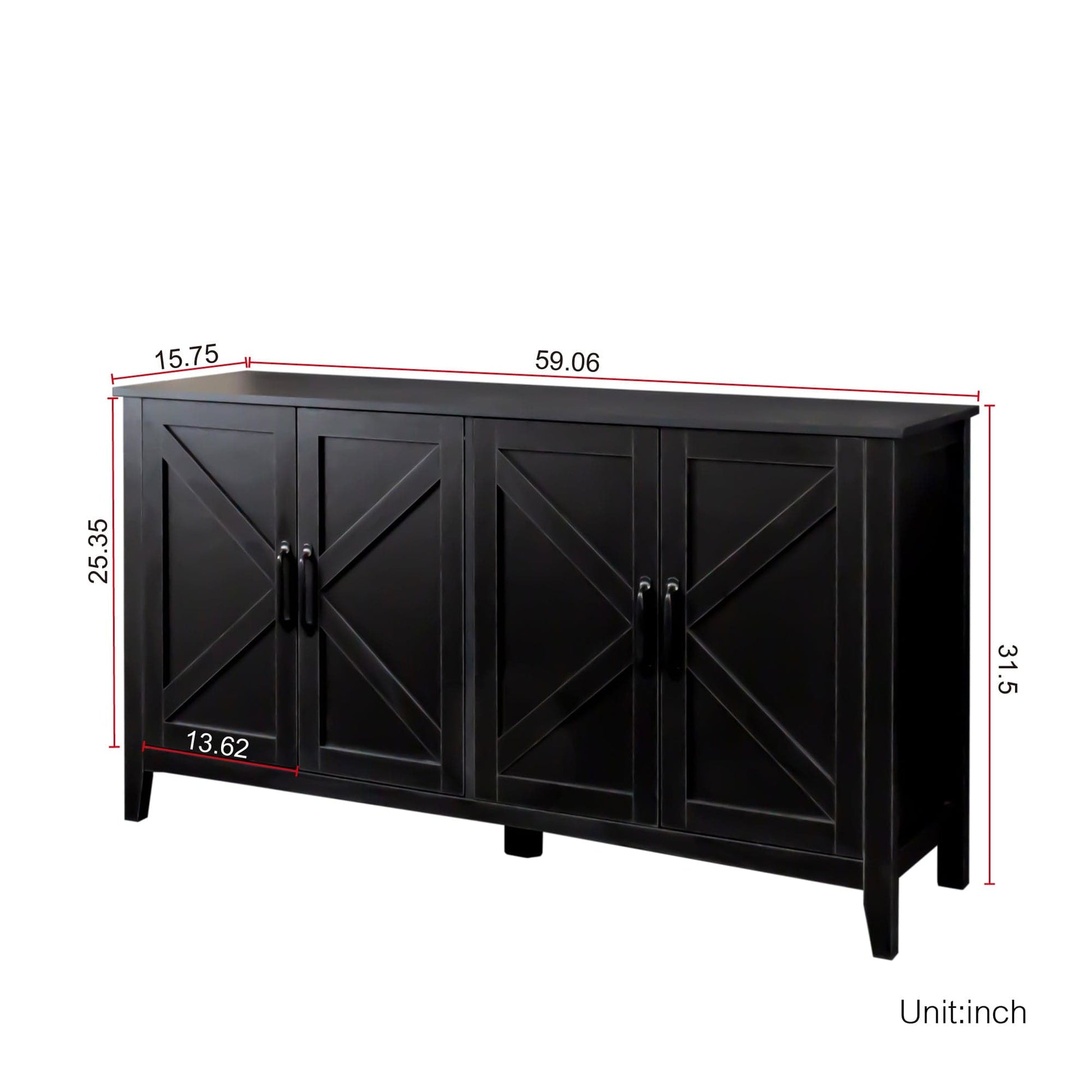 1st Choice Furniture Direct Storage Cabinet 1st Choice Sideboard Storage Cabinet with 4 Doors & Shelves