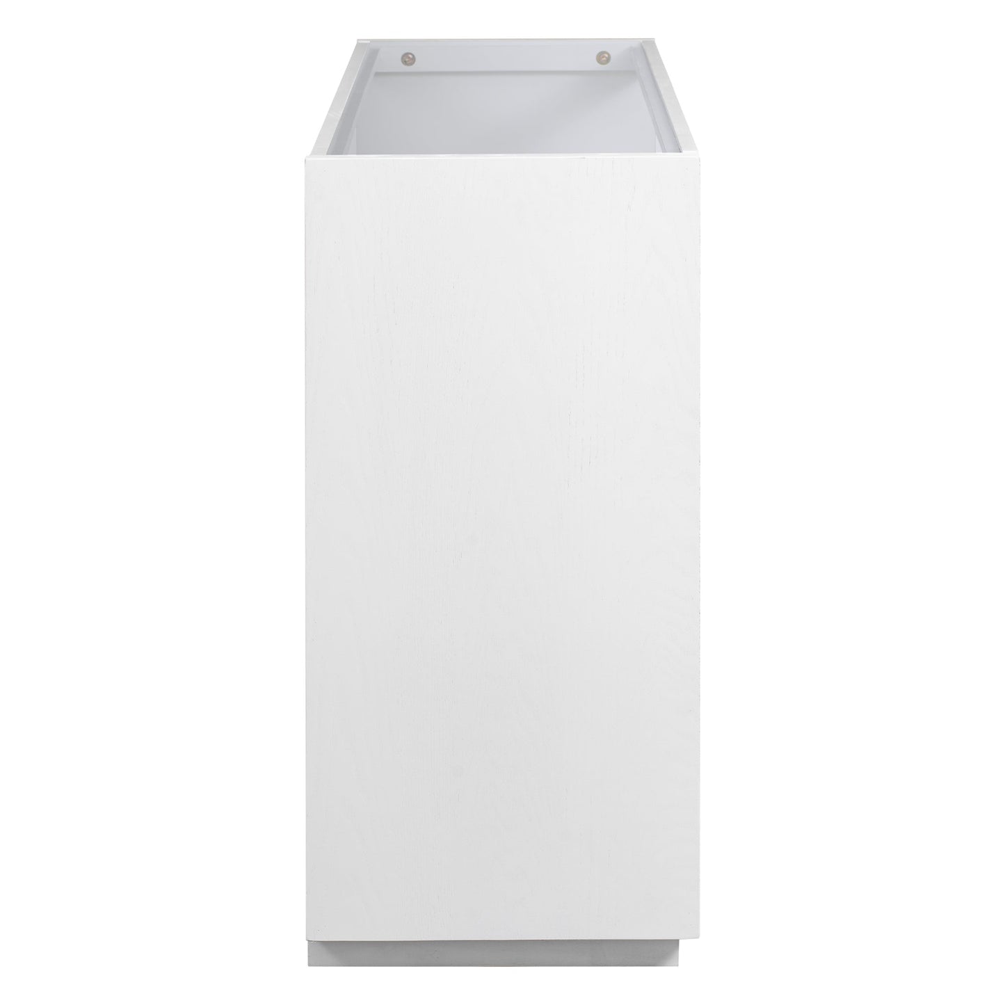 1st Choice Furniture Direct Storage Cabinet 1st Choice Stylish Wooden Storage Cabinet w/ Glass Top & 4 Metal Handles
