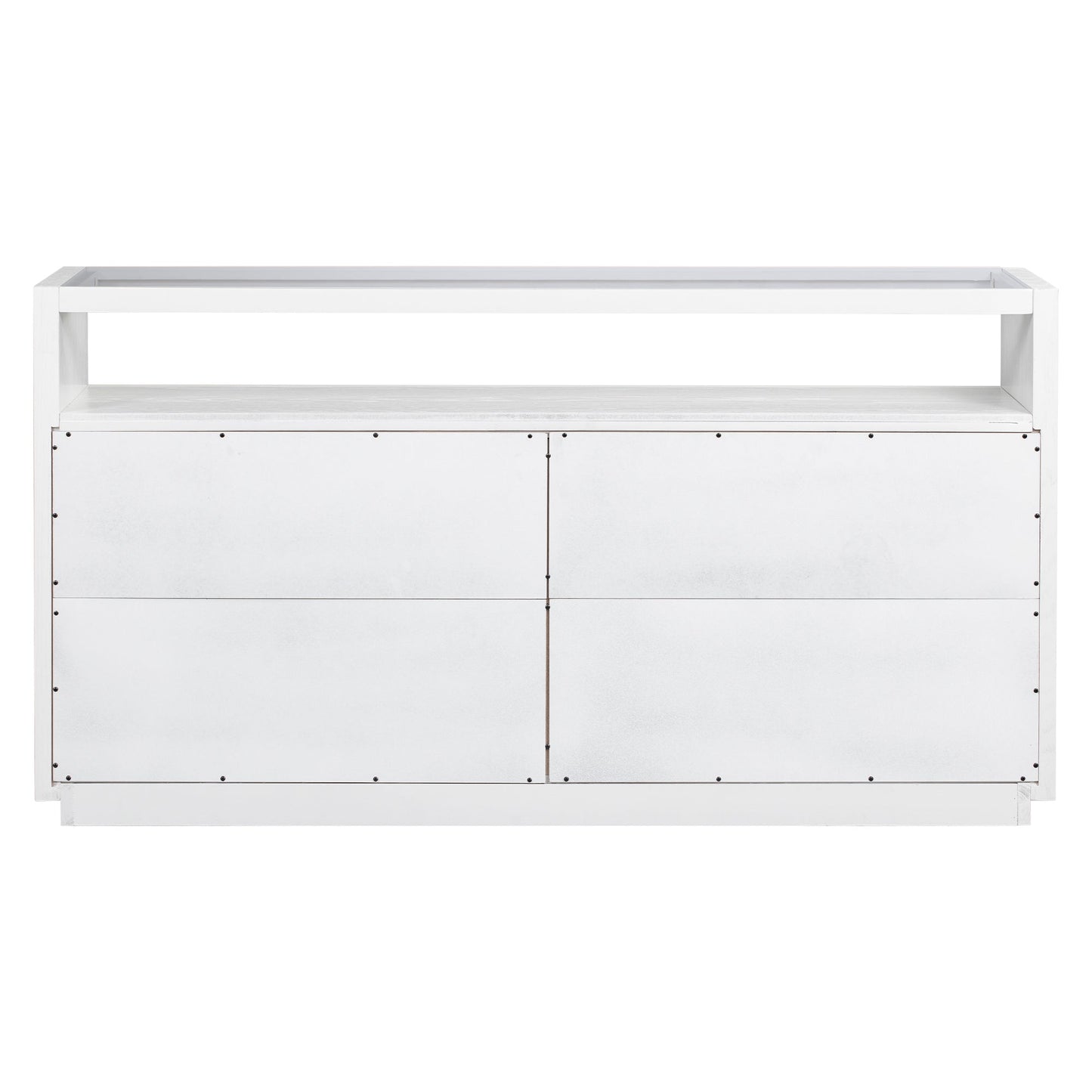 1st Choice Furniture Direct Storage Cabinet 1st Choice Stylish Wooden Storage Cabinet w/ Glass Top & 4 Metal Handles