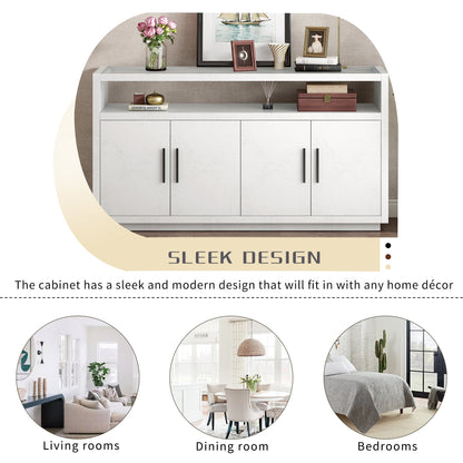1st Choice Furniture Direct Storage Cabinet 1st Choice Stylish Wooden Storage Cabinet w/ Glass Top & 4 Metal Handles