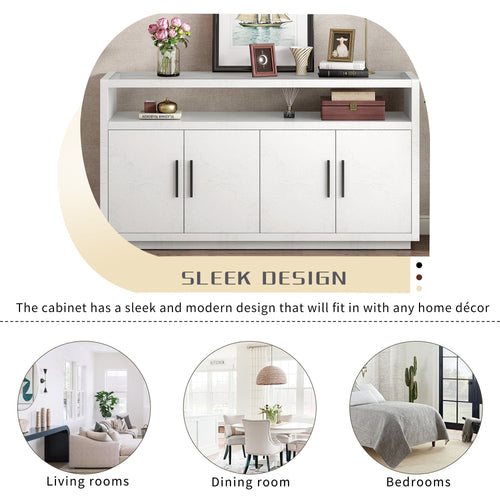 1st Choice Furniture Direct Storage Cabinet 1st Choice Stylish Wooden Storage Cabinet w/ Glass Top & 4 Metal Handles